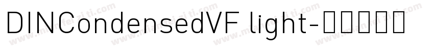 DINCondensedVF light字体转换